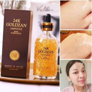 24k Goldzan Ampoule Whitening Serum Nourish The Skin, Soft, Moisturized 100ml By Aura Of Surety