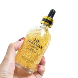 24k Goldzan Ampoule Whitening Serum Nourish The Skin, Soft, Moisturized 100ml By Aura Of Surety