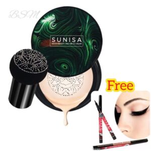 Sunisa Foundation Base 20g Waterproof Mushroom Head Air Cushion Bb Cream Nude Liquid Foundations (with Yanqina 36h Liner)