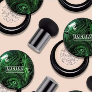 Sunisa Foundation Base 20g Waterproof Mushroom Head Air Cushion Bb Cream Nude Liquid Foundations (with Yanqina 36h Liner)