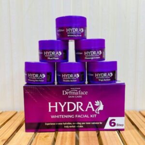 Derma Face Hydra Whitening Facial Kit 6 Steps Whitening And Glowing Facial Kit 300ml