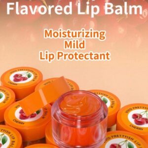 Fruity Delight Lip Balm, Glossy Finish For Soft, Hydrated Lips (6 Pcs)