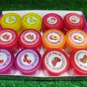 Fruity Delight Lip Balm, Glossy Finish For Soft, Hydrated Lips (6 Pcs)