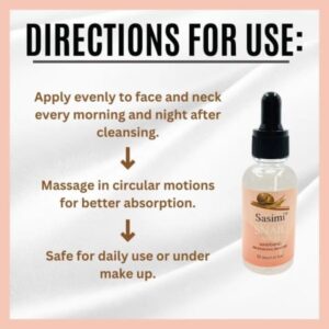 Sasimi Snail Serum Anti Aging Moisturizing & Whitening Serum For Pores & Acne 30ml