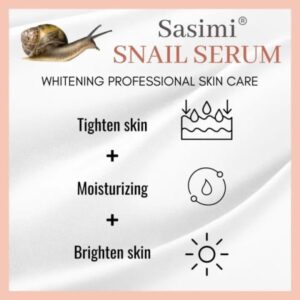 Sasimi Snail Serum Anti Aging Moisturizing & Whitening Serum For Pores & Acne 30ml