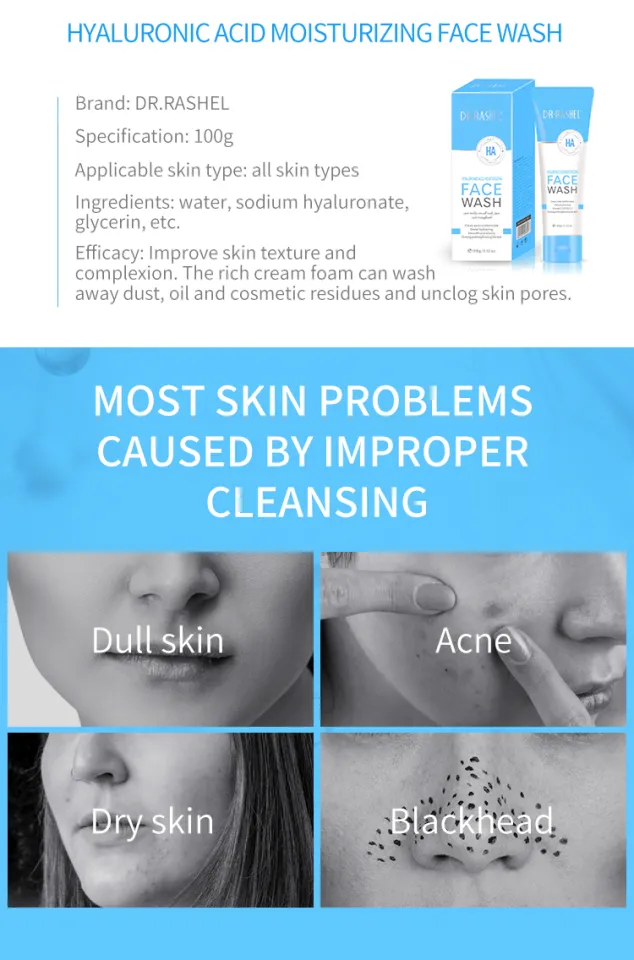 Hyaluronic Acid Moisturizing Face Wash 100g By Dr. Rashel By Aura Of Surety