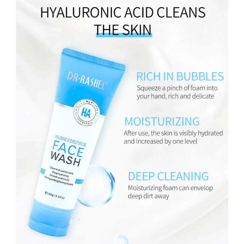 Hyaluronic Acid Moisturizing Face Wash 100g By Dr. Rashel By Aura Of Surety