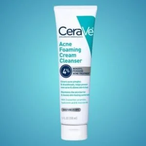 Cerave Acne Foaming Cream Cleanser – 4% Benzoyl Peroxide Treatment [120ml]