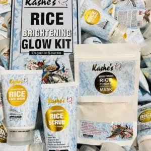 Kashe’s Rice Extract Bright & Glow Kit [rice Face Wash + Rice Scrub + Rice Mask]